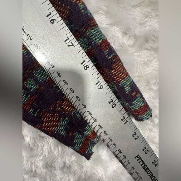 Shu-Shu Women's Multicolored Button Tie Waist Western Knit Jacket - Picture 10 of 12